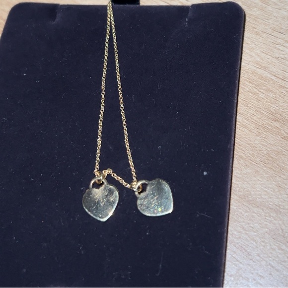 Tiffany & Co. Gold and Blue Mini Heart Pendant Necklace - Picture 16 of 17